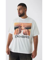 BoohooMAN - Plus Oversized Lord Of The Rings License Print T-shirt - Lyst