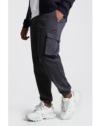 boohooman grey cargo joggers