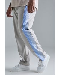 BoohooMAN - Plus Skinny Fit Colour Block Panel Suit Pants - Lyst