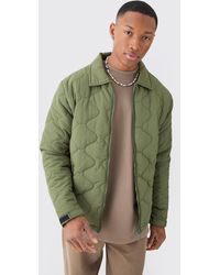 BoohooMAN - Onion Quilted Collared Jacket - Lyst