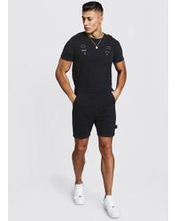 mens slim fit black overalls