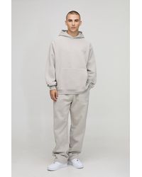BoohooMAN - Oversized Raglan Hooded Tracksuit - Lyst
