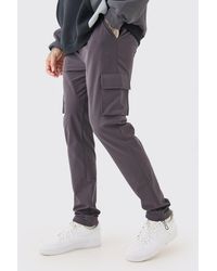 BoohooMAN - Tall Elastic Lightweight Stretch Skinny Cargo Pants - Lyst