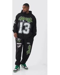 BoohooMAN - Plus Official 13 Print Oversized Tracksuit - Lyst