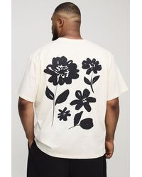 Boohoo - Plus Floral Graphic Oversized T-Shirt - Lyst