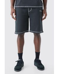BoohooMAN - Relaxed Limited Edition Contrast Stitch Shorts - Lyst