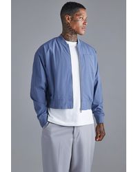 BoohooMAN - Boxy Technical Stretch Smart Bomber - Lyst