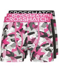 BoohooMAN - Crosshatch Crystaline Boxers 3pk - Lyst