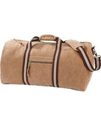 BoohooMAN - Quadra Vintage Canvas Holdall Duffle Bag - 45 Litres - Lyst