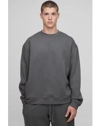 BoohooMAN - Basic Oversized Crew Neck Sweatshirt - Lyst