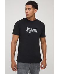 BoohooMAN - Slim Fit Heavyweight Interlock T-Shirt - Lyst