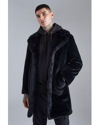 Boohoo - Faux Fur Overcoat - Lyst