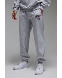 BoohooMAN - Man Active Oversize Jogginghose mit Bronx Gym Lift Club Print - Lyst