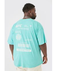 Boohoo - Tall Ufc Printed Licensed T-Shirt In Green - Lyst