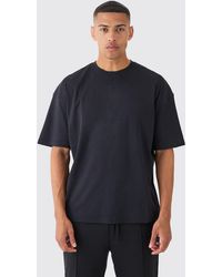 BoohooMAN - Premium Oversized Super Clean Interlock T-shirt - Lyst