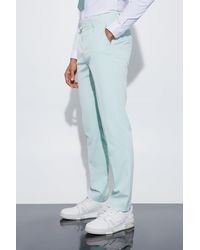 BoohooMAN - Lace Detail Straight Fit Suit Trousers - Lyst