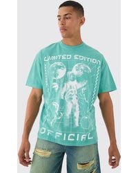 Boohoo - Oversized Washed Astronaut Graphic T-Shirt - Lyst