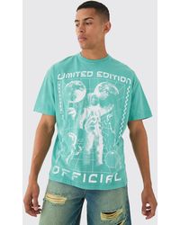 BoohooMAN - Oversized Washed Astronaut Graphic T-shirt - Lyst