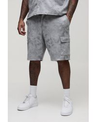 Boohoo - Plus Antique Faux Suede Relaxed Fit Shorts - Lyst