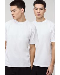 BoohooMAN - 2 Pack Regular Fit Basic T-shirt - Lyst