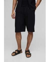BoohooMAN - Pleated Elasticated Waist Jorts - Lyst
