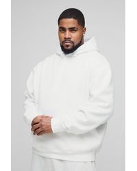 Boohoo - Sudadera Plus Básica Con Capucha De 330G/M2 - Lyst