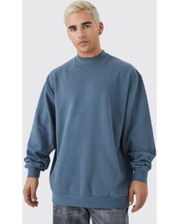 BoohooMAN - Oversized Heavy Extend Double Neck Sweatshirt - Lyst
