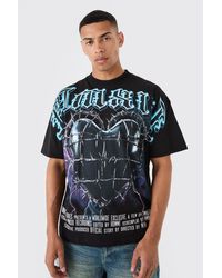 BoohooMAN - Oversized Large Scale Heart Graphic T-shirt - Lyst