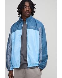 BoohooMAN - Regular Fit Nylon Colour Block Track Jacket - Lyst