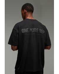 Boohoo - Camiseta Man Active Oversize Con Estampado One More Rep - Lyst