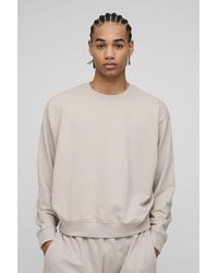 BoohooMAN - Kastiges Basic Oversize Sweatshirt - Lyst