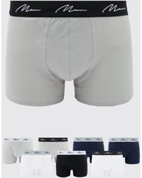 BoohooMAN - 7 Pack Mixed Colour Man Trunks - Lyst