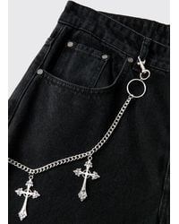 BoohooMAN - Multi Large Cross Jean Chain - Lyst