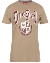 BoohooMAN - Diesel Medieval Design Dune Beige T-shirt - Lyst