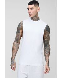 BoohooMAN - Tall Reguar Fit Basic Drop Armhole Tank - Lyst