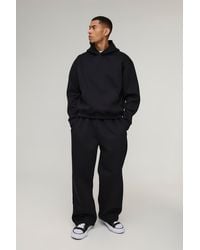 BoohooMAN - Oversized Boxy Bonded Scuba Hooded Wide Leg Tracksuit - Lyst