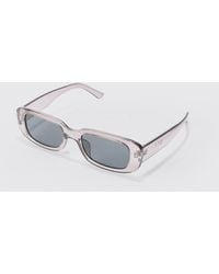 BoohooMAN - Chunky Smoke Lens Sunglasses In Grey - Lyst