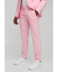 BoohooMAN - Slim Fit Fixed Waistband Suit Trouser - Lyst