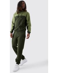 BoohooMAN - Man Official Colour Block Hooded Tracksuit - Lyst