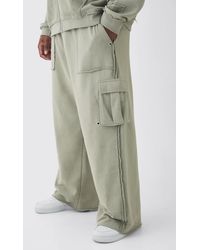 BoohooMAN - Plus lockere Cargo-Jogginghose mit weitem Bein - Lyst