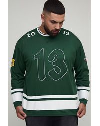 Boohoo - Plus Oversized 13 Mesh Long Sleeve Hockey Top - Lyst
