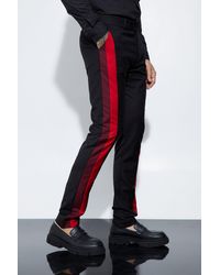 Boohoo - Tall Skinny Fit Colour Block Panel Suit Trouser - Lyst