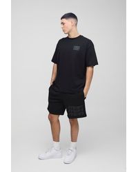 BoohooMAN - Oversize Man T-Shirt & Shorts.Set - Lyst