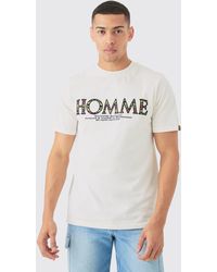 BoohooMAN - Homme Embroidered Graphic T-shirt - Lyst