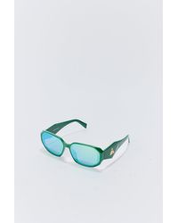 BoohooMAN - Bm Rectangular Plastic Sunglasses In Green - Lyst