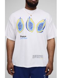 Boohoo - Plus Oversized Papaya Printed T-Shirt - Lyst