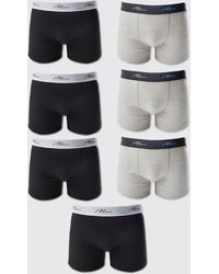 BoohooMAN - 7 Pack Man Signature Mixed Colour Trunks - Lyst