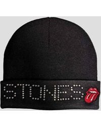 BoohooMAN - The Rolling Stones Embellished Logo Beanie Hat - Lyst