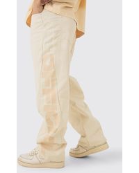 BoohooMAN - Baggy Official Cut N Sew Panel Trouser - Lyst