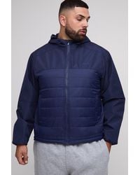 Boohoo - Plus Regular Fit Lightweight Quilted Hooded Jacket - Lyst